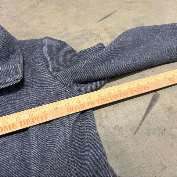 Theory Funnel Neck Coat in Graphic Twill Small - Picture 4 of 9